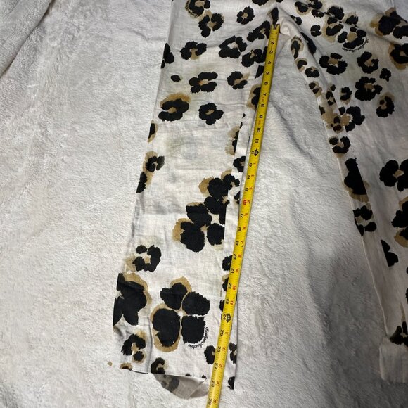 Boutique Moschino Leopard-Print Trousers - 100% Linen size 6 - Picture 9 of 9